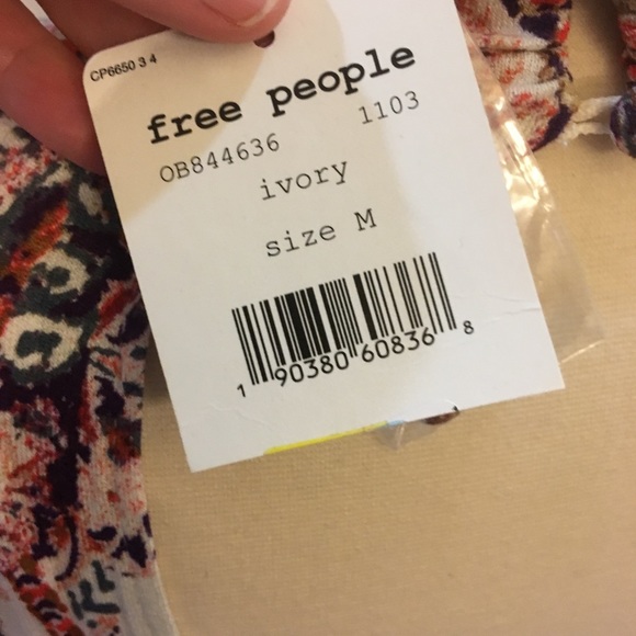 Free people ivory printed all dolled up mini dress - Picture 5 of 8